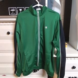 Champion green sweater/jacket size M